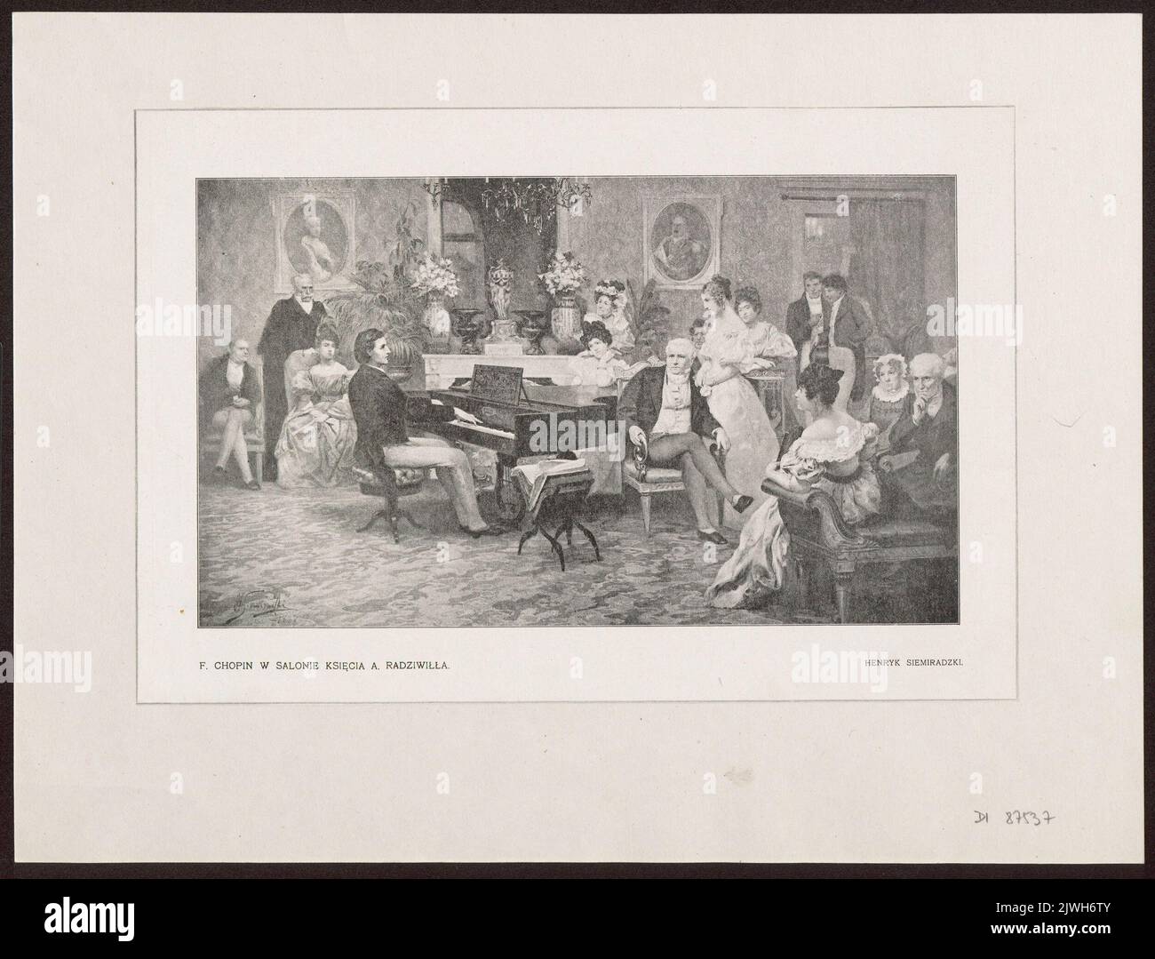 Chopin Grający Na Fortepianie W Salonie Księcia Radziwiłła Reproduction of a painting: Henryk Siemiradzki (1843-1902), Fryderyk